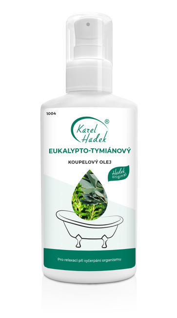 EUKALYPTOVO-TYMIÁNOVÝ kúpeľový olej - pri prechladnutí, vhodný na mastnú pleť a pri akné  - 100 ml